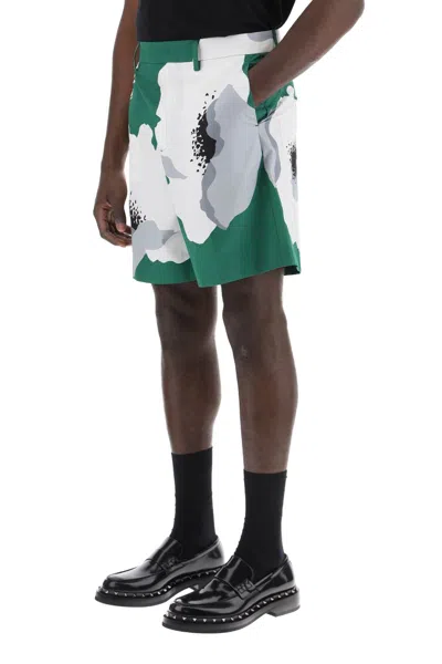 Valentino Garavani Printed Cotton Bermuda Shorts
