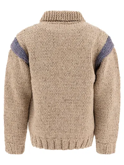 Visvim Chunky Knit Sweater Contrast Shoulder Detail