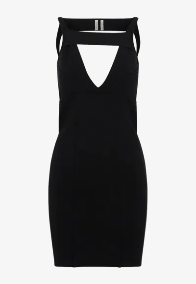 Rick Owens Knit Mini Dress Women In Black