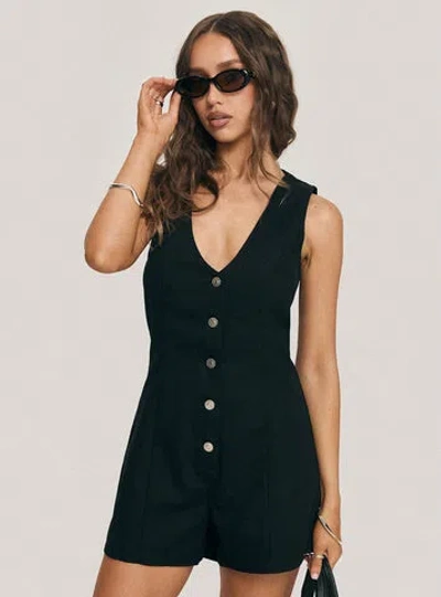 Princess Polly Tall Damico Romper In Black