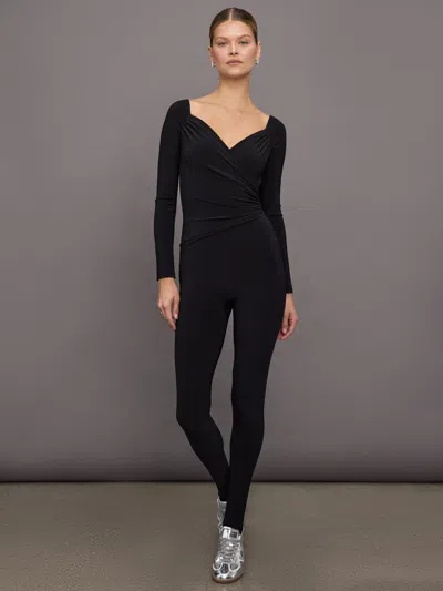 Norma Kamali Jumpsuit With Deep V-neck In Black