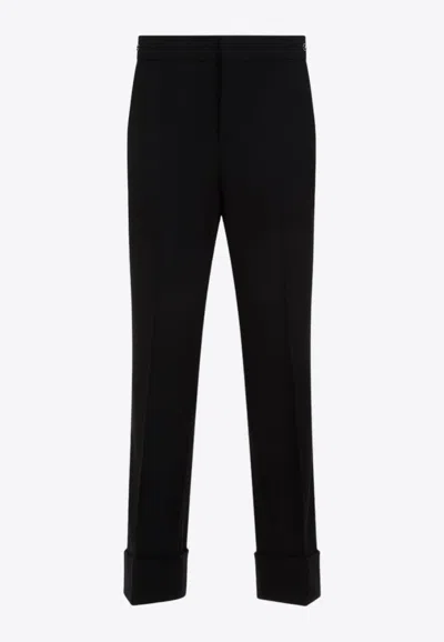Gucci Chic Black Viscose Blend Pants For Women In Black
