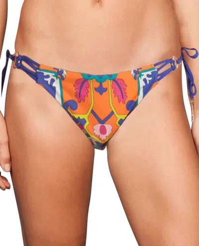 Trina Turk Tie Side Hipster Bikini Bottom In Tapestry In Multi