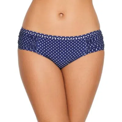 Seafolly Beach Belle Wide Side Bikini Bottom In Blue Opal In Multi