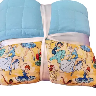 Charlies Project Princess Ballet Bamboo Blanket In Yellow/ Blue