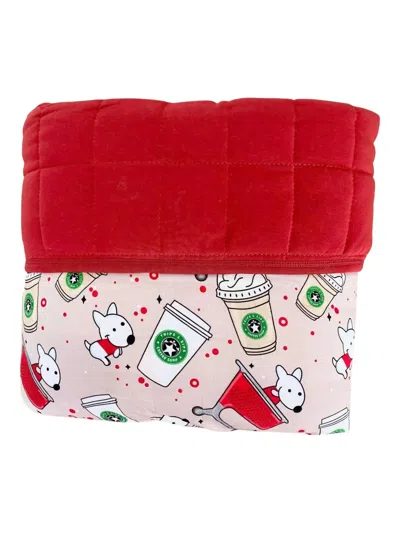 CHARLIES PROJECT BABY'S SIP & SHOP BAMBOO BLANKET IN RED MULTI 