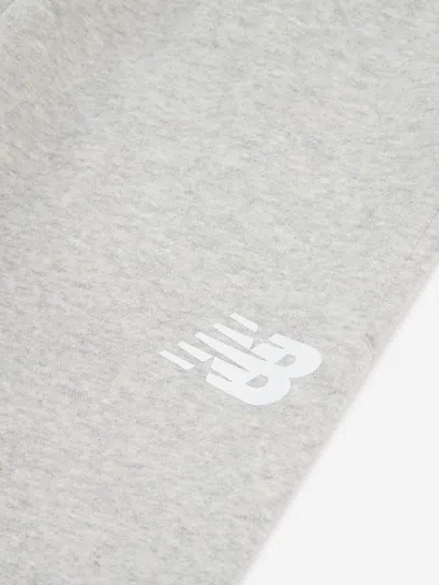 New Balance Boys Brush Back Stacked Logo Joggers In Grey