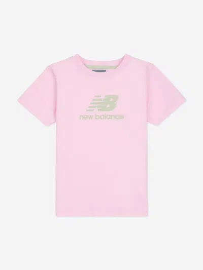 New Balance Girls T-shirt And Tracksuit Set In Green