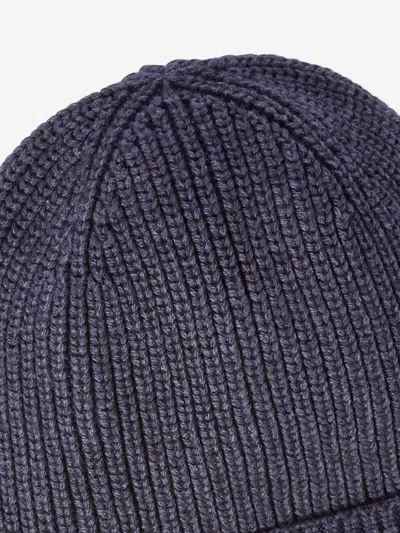 Off-white Kids Bookish Beanie Hat In Blue