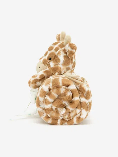 Jellycat Bashful Giraffe Blanket In Brown