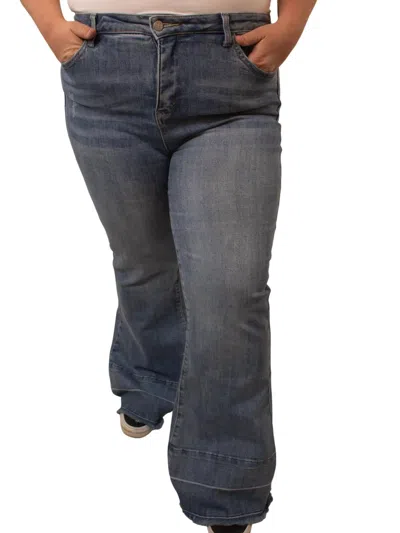 BLAKELEY TUMMY CONTROL JEAN WITH RAW SHADOW HEM IN MEDIUM WASH 