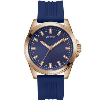 Guess Men's Champ Blue Dial Watch In Blue