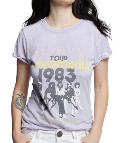 Recycled Karma Def Leppard Pyromania 1983 Tour Tee In Lilac In Blue