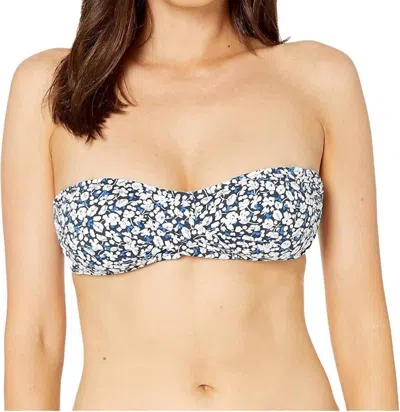 Polo Ralph Lauren Ditzy Twist Bandeau Bikini Top In Navy In Blue