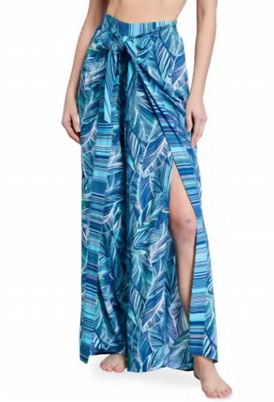 La Blanca Sketched Leaves Pants In Poolside In Multi