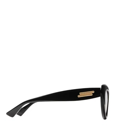 Bottega Veneta Bombe Cat Eye Sunglasses In Black/grey