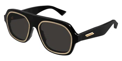Bottega Veneta Bv1217s Black Sunglasses In Black/gray