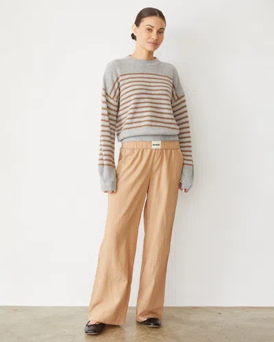MONROW STRIPE POPLIN BOXER PANTS 