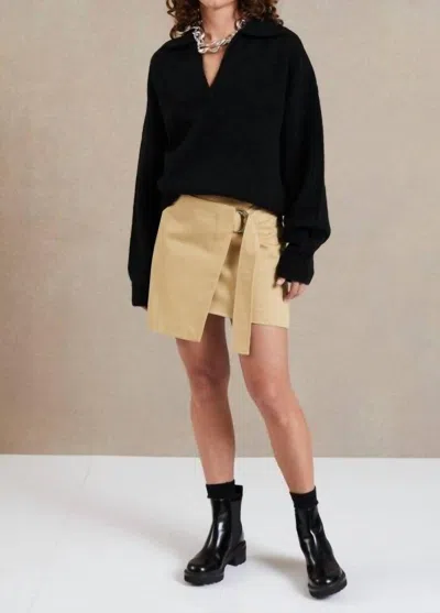 Bec & Bridge Peyton Mini Skirt In Sand In Beige