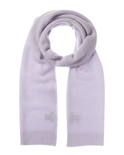 Hannah Rose Waffle Stitch Cashmere Scarf In Grey