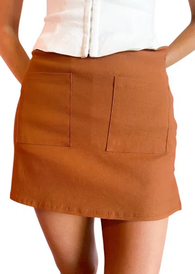 Blue Blush Melody Mini Skort In Orange In Orange