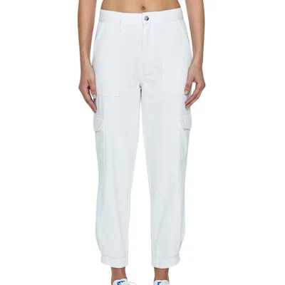 Pistola Josephine High Rise Tapered Cargo Pants In White In White