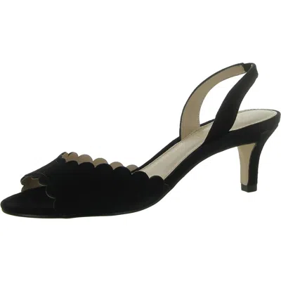 Shop Pelle Moda Benet Womens Suede Heeled Slingback Sandals In Black