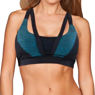 Tlf Apparel Strappy Devant Low Impact Bra In Jade In Blue