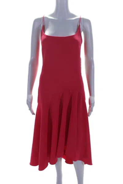 Theia Womens Spaghetti Strap Sleeveless A Line Tank Dress Magenta Pink In Pink