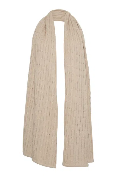 Burgess Sweaters Women's Cable Wrap In Sable In Blue