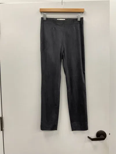 Seductive Navy Tapered Sabrina Velour Pant In Blue