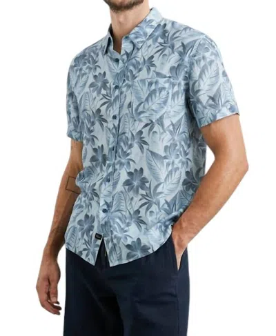 Rails Carson Botanical Print Short Sleeve Linen Blend Button-up Shirt In Multi