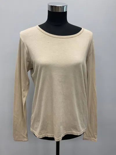 Christina Lehr Storm Long Sleeves Cotton Shirt In Beige In Beige