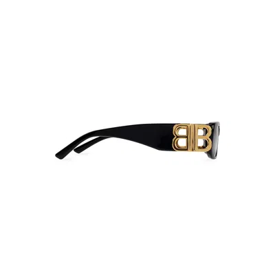 Balenciaga Dynasty Rectangle Sunglasses In Black