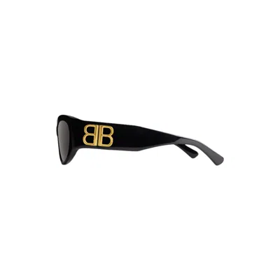 Balenciaga Bossy Oval-frame Sunglasses In Black