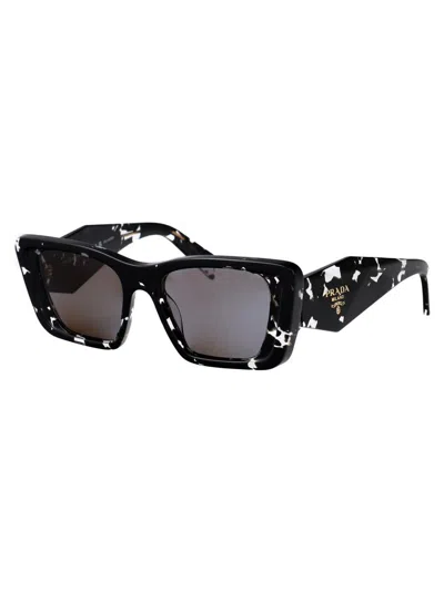 Prada 0pr 08ys Sunglasses In 15s5z1 Black Crystal Tortoise