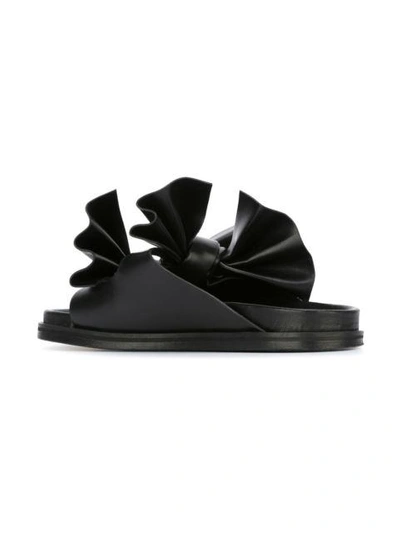 Shop Cedric Charlier Knotted Strap Sandals In Black