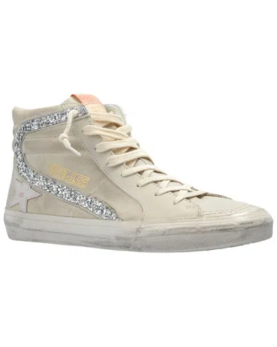 Golden Goose Leather Slide High-top Sneakers In White