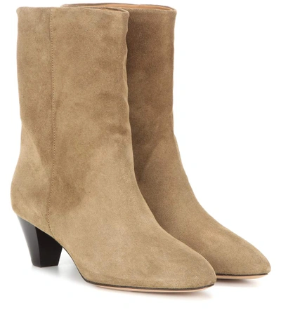 Isabel Marant Dyna Suede Boots In Brown