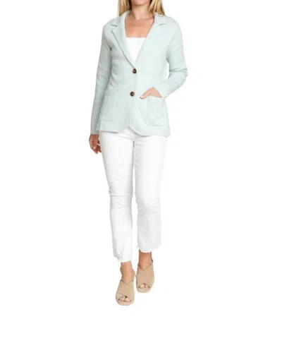 Burgess Sweaters Milly Knit Blazer In Mist In Grey