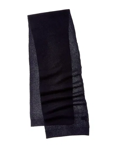 Hannah Rose Waffle Stitch Cashmere Scarf In Blue