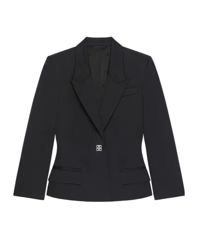 Givenchy Jacket In Wool With 4g Liquid Detail In Black