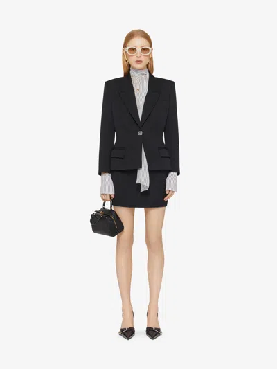 Givenchy Jacket In Wool With 4g Liquid Detail In Black