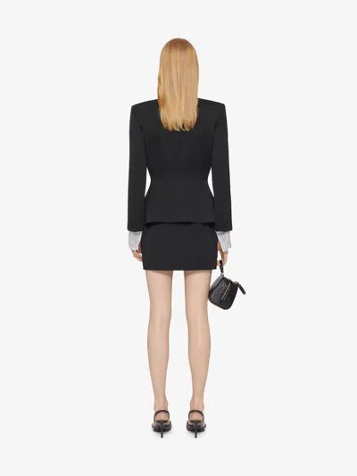 Givenchy Jacket In Wool With 4g Liquid Detail In Black
