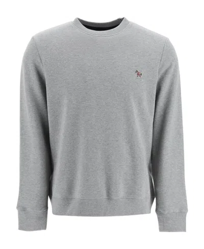 Ps By Paul Smith Ps Paul Smith Zebra Logo Sweatshirt With Zebra Logo In Gray