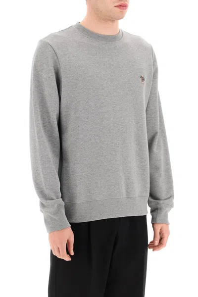 Ps By Paul Smith Ps Paul Smith Zebra Logo Sweatshirt With Zebra Logo In Gray