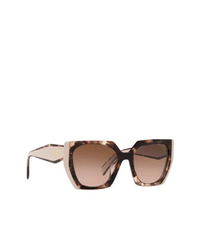 Prada Pr 15ws 01r0a6 54mm Womens Rectangle Sunglasses In Brown