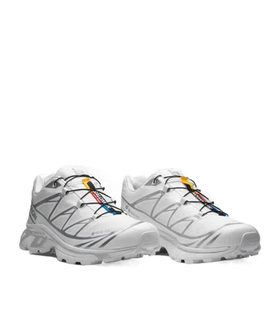 Salomon Streamlined White Sneakers With Quick-pull Lacing System In Gray