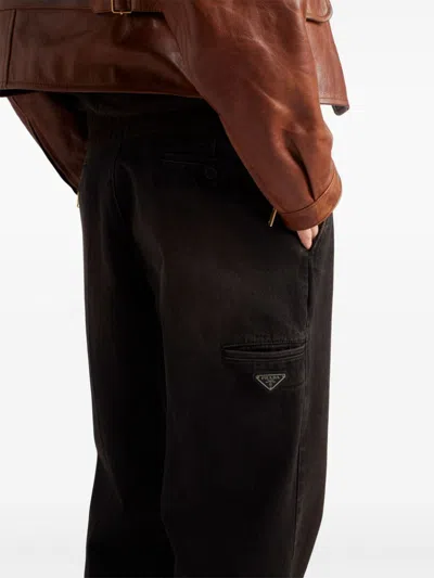 Prada Straight-leg Basic Jeans In Black