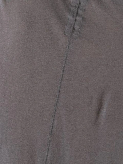 Shop Rick Owens Long T-shirt - Grey